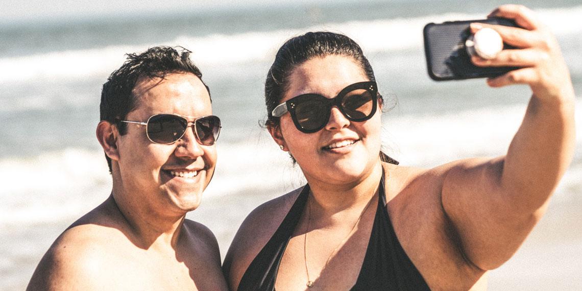 people on a beach