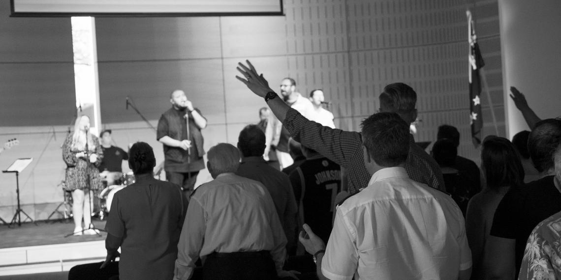hands raised in worship