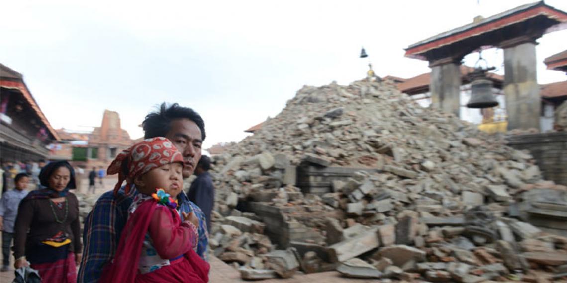 Nepal Earthquake 2015 scene