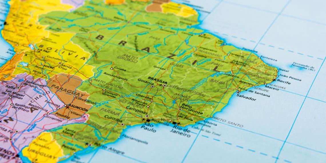 map of south america