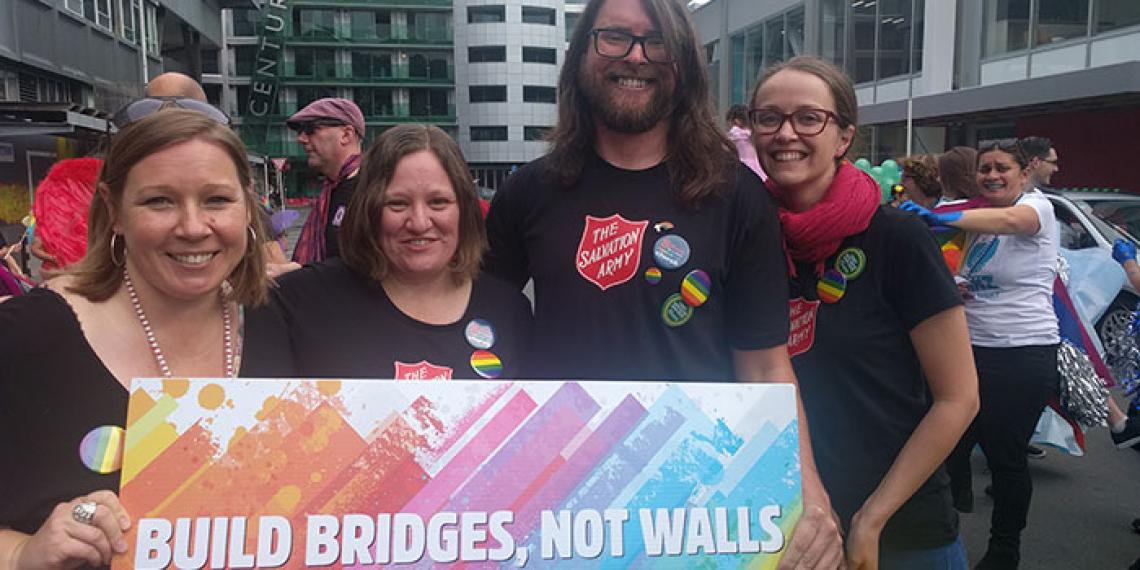 (l-r): Julie Bell, Mjr Christina Tyson, Craig Hutson, Envoy Collette Irwin
