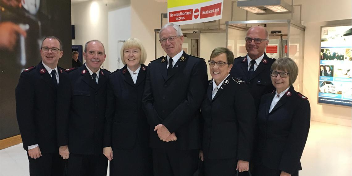 General Brian Peddle and Commissioner Rosalie Peddle visit Belfast