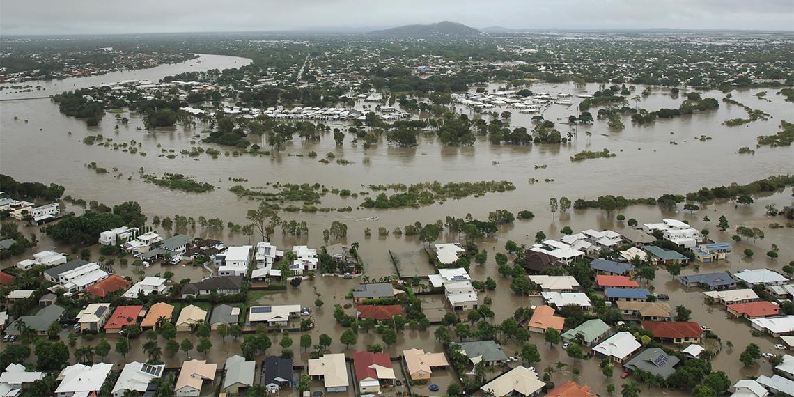 Flooding in Townsville in Queensland Australia