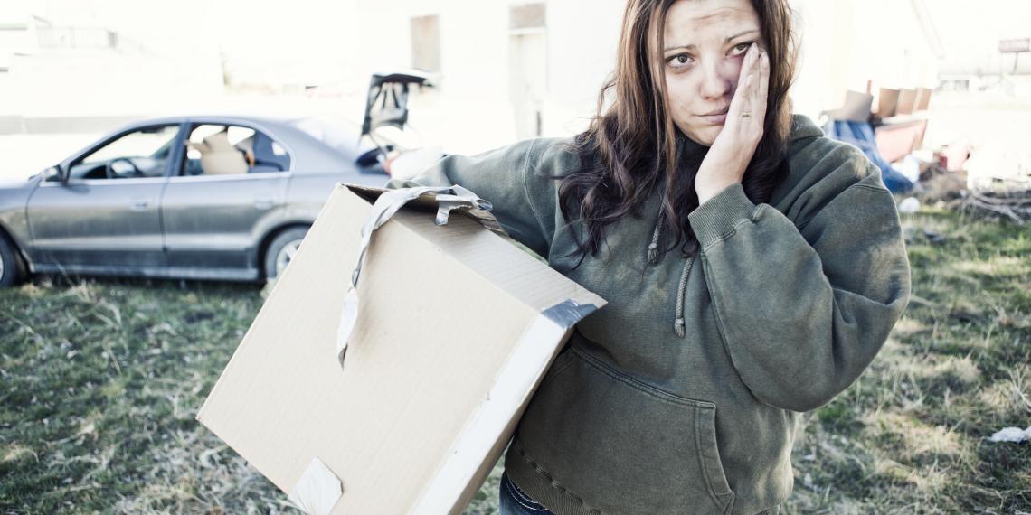 Woman living out of her car