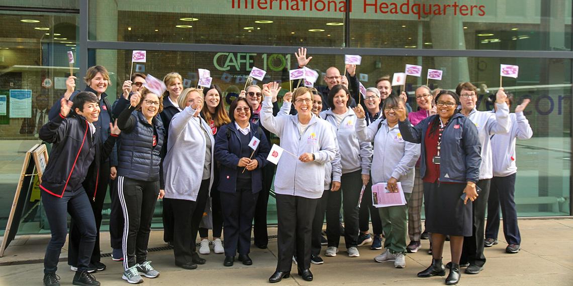 World President of Women's Ministries leads International Day of the Girl prayer walk around central London