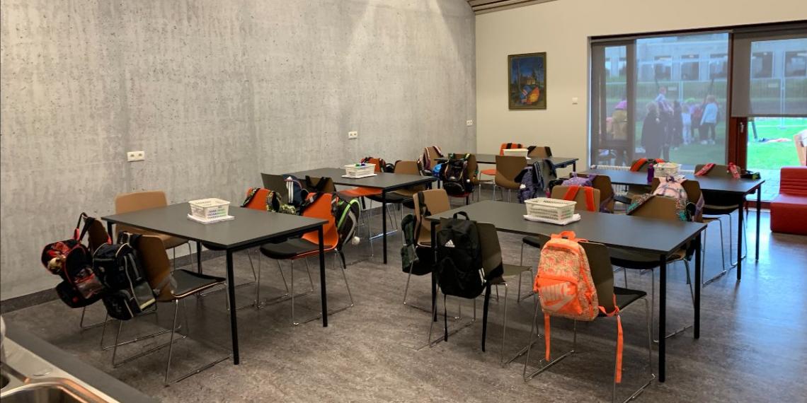 Iceland temporary school inside church