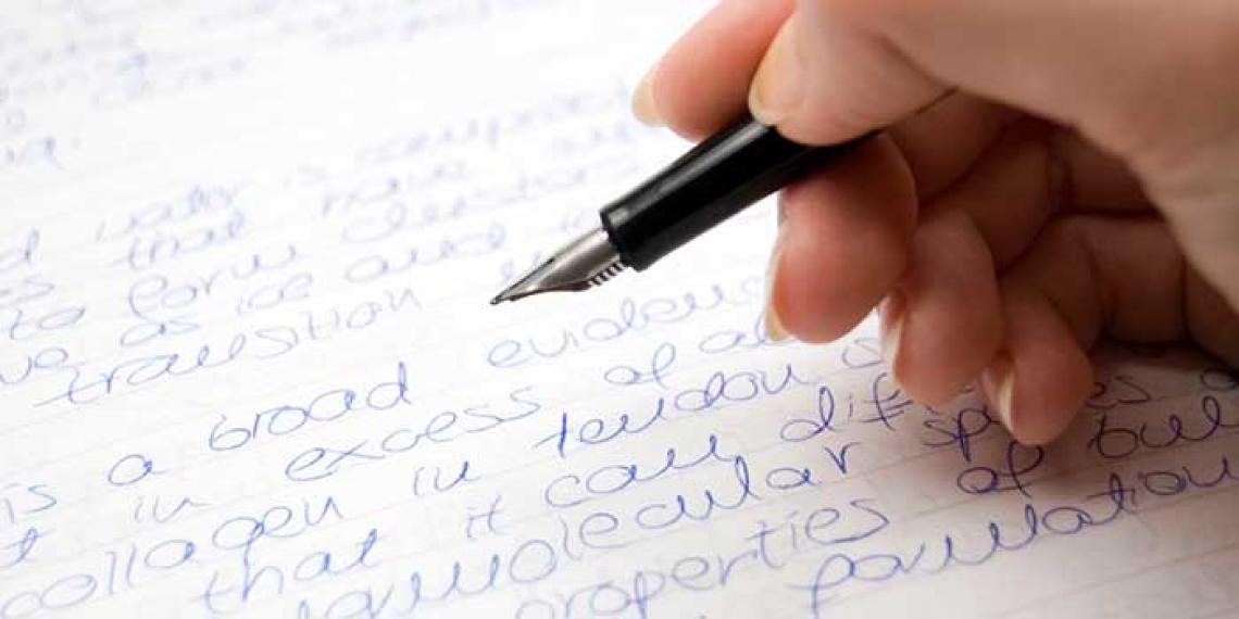 A man writing a letter