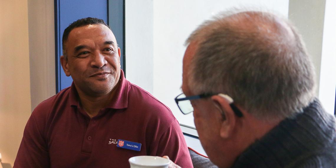 TSA worker with client